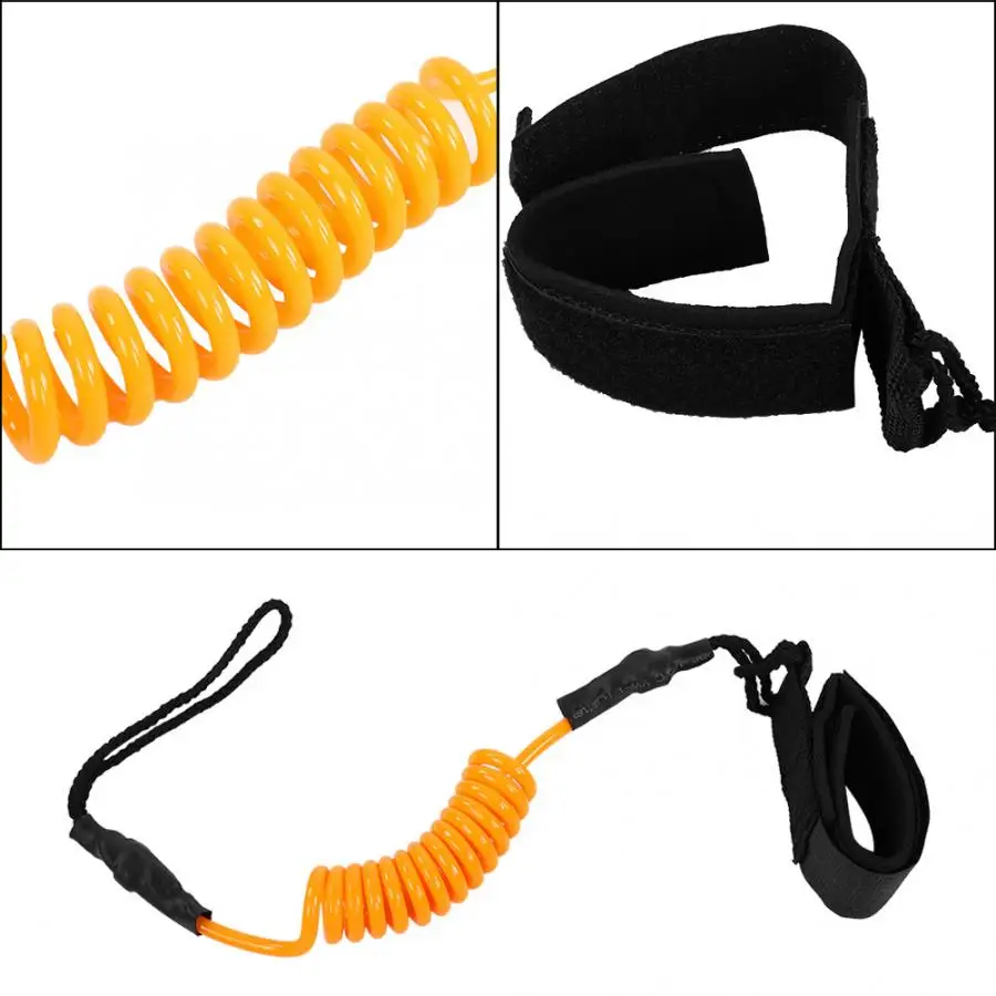Surfing Kayak Leash Rope Boat Safety Paddle Stand Up Paddle Surfing Leash Safety Hand Rope for Surfboard Accessories surfboard leash watersports rope