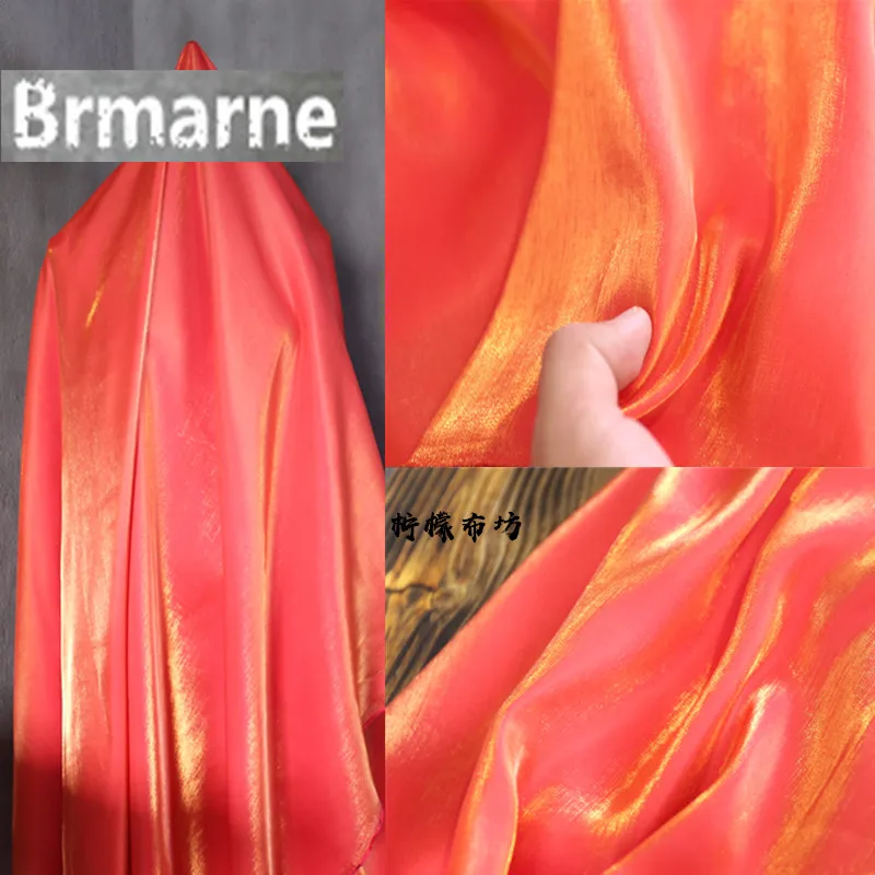 50 см* 150 см/шт. Красная Золотая шелковая ткань, хлопковая одежда из шелка
