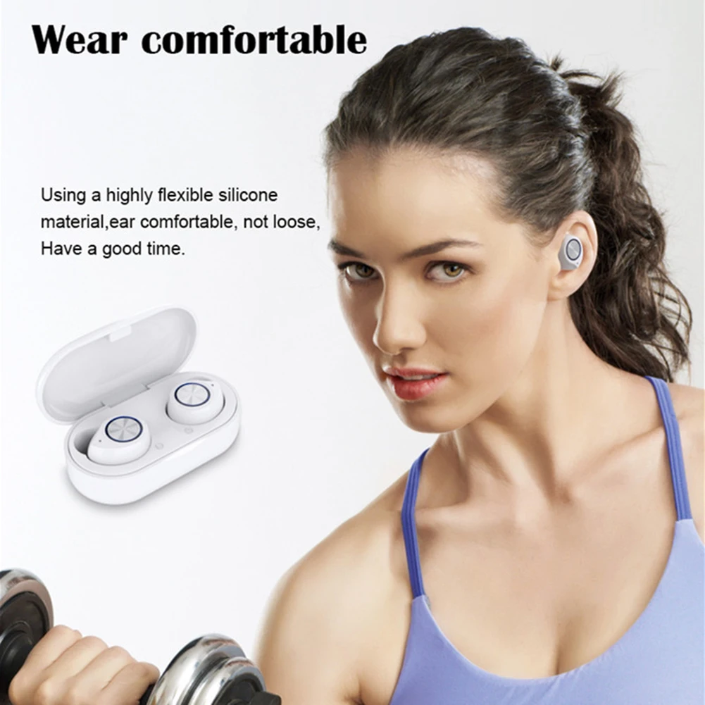 New TW60 TWS Bluetooth earphone 5 0 Touch Control In Ear Wireless Earphones Sport Earbuds With microphone Portable 