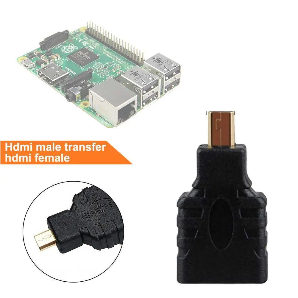 Портативный адаптер для Raspberry Pi 4B Micro HDMI Женский адаптер|Переходники и адаптеры| |