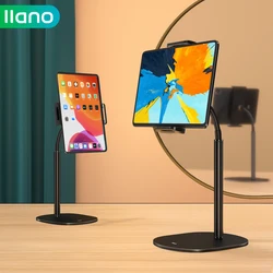 Suporte da tabuleta de llano para ipad/xiaomi/huawei tablet suporte de metal até 5 12 polegadas para tablet ajustável suporte do telefone móvel