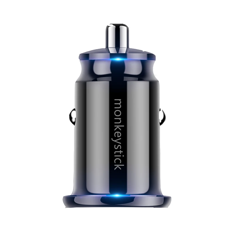Black 3.1A мини USB Автомобильное зарядное устройство для мобильного телефона планшета gps быстрое зарядное устройство автомобильное зарядное устройство двойной USB автомобильный адаптер зарядного устройства для телефона в автомобиле - Тип штекера: Black