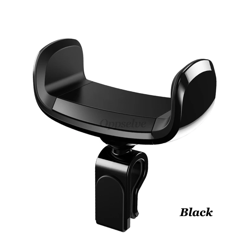 Black Oppselve Car Phone Holder Bracket for Samsung S10 9 8 Rotatable Cellphone Stand Car Air Vent Mount Navigation Support for Phones - Color: Black