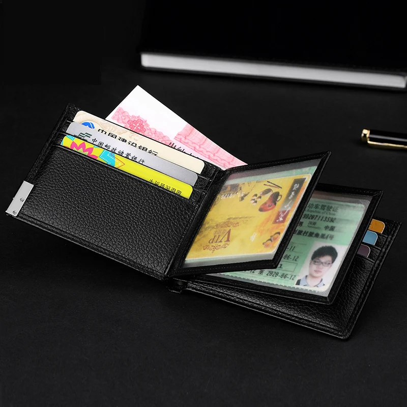 Genuine Leather Men Short Wallet Card Holder Small Thin Purse High Quality Luxury Brand Male Business Leisure Wallet Design 2021 6