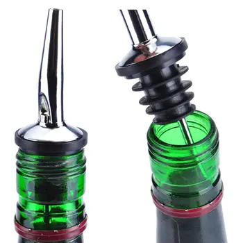 

New Hot 12 Pcs Stainless Steel Classic Wine Liquor Bottle Speed Pourer With Tapered Spout Pouring Kitchen Oil Bottle Stopper