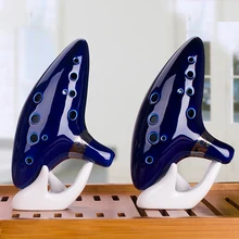 12 отверстий окарина керамический альт C окарина флейта Начинающий музыкальный инструмент синий Вдохновленный Zelda Легенда время музыкальный инструмент