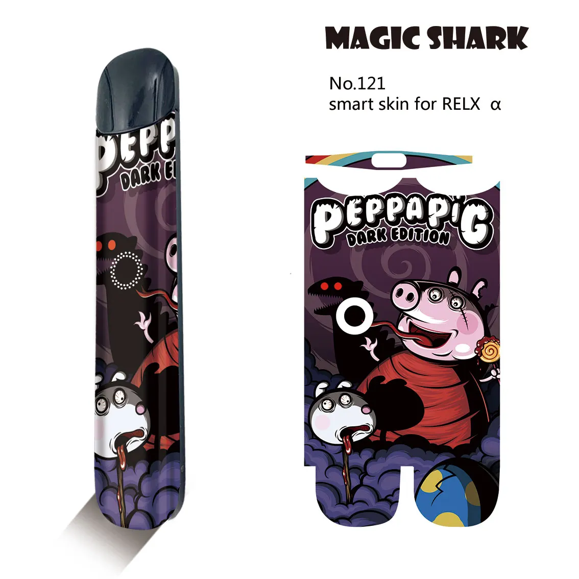 Набор для вейпа Magic Shark Модный чехол пленка Shinchan Berry Petal Batman V Vendetta|Наклейки