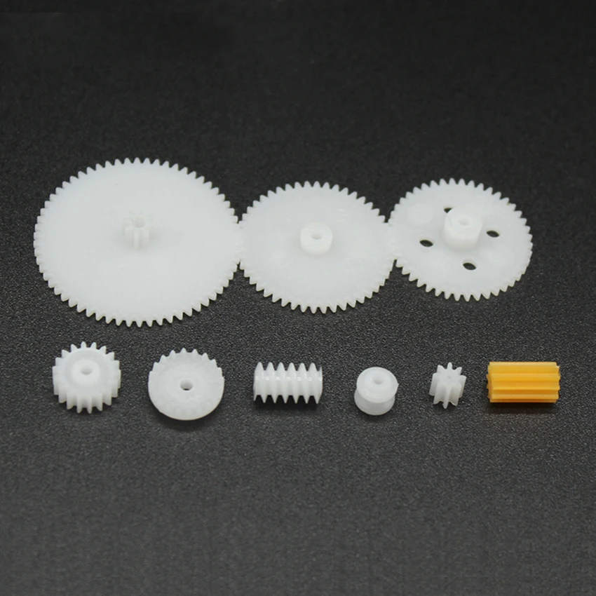 200PCS Mixed Plastic Gear Bag Motor Motor Transmission Gear 0.5 Mold DIY Handmade Toy Accessories Motor engranajes de plástico
