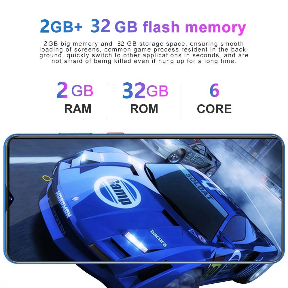 SOYES S20U Mobile Phone Android Smart Unlock Face ID Phone  22GB+32GB 6.7inch Smartphone 4800mAh 2 Sim Card