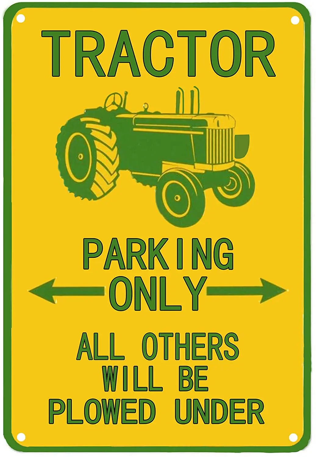 

Tin Sign Parking Only All Others Will Be Plowed Under Outdoor Garden Metal Vintage Garage Wall Signs Retro Decor Road Country