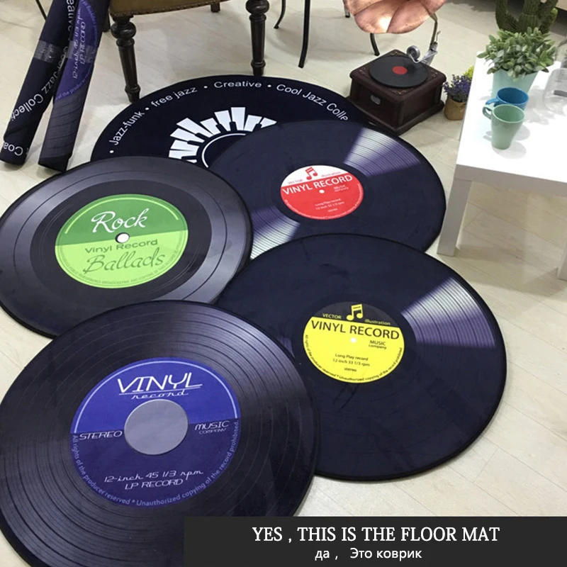 Современный стильный круглый коврик для пола, коврик для домашнего декора, CD Придверный коврик для стула, диаметр 60 см, напольный коврик, коврики для гостиной