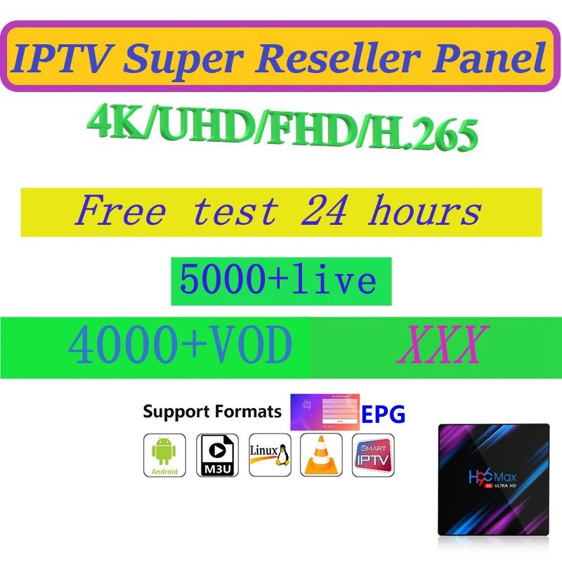 

1 year IPTV H96 tv box RK3318 Adults XXX Europe French Spain UK account panel iptv subscription 12 months iptv France