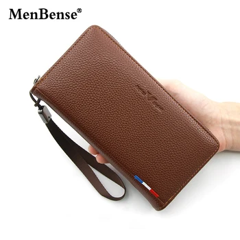 

Men's wallet long zipper wallet handbag business casual large-capacity soft leather mobile phone bag 2020 NEW