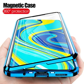

redmi note 9s case 360° Magnetic Flip Case For xiaomi redmi note 9 8 pro redmy not nota 8t 8a protective glass phone Cover coque