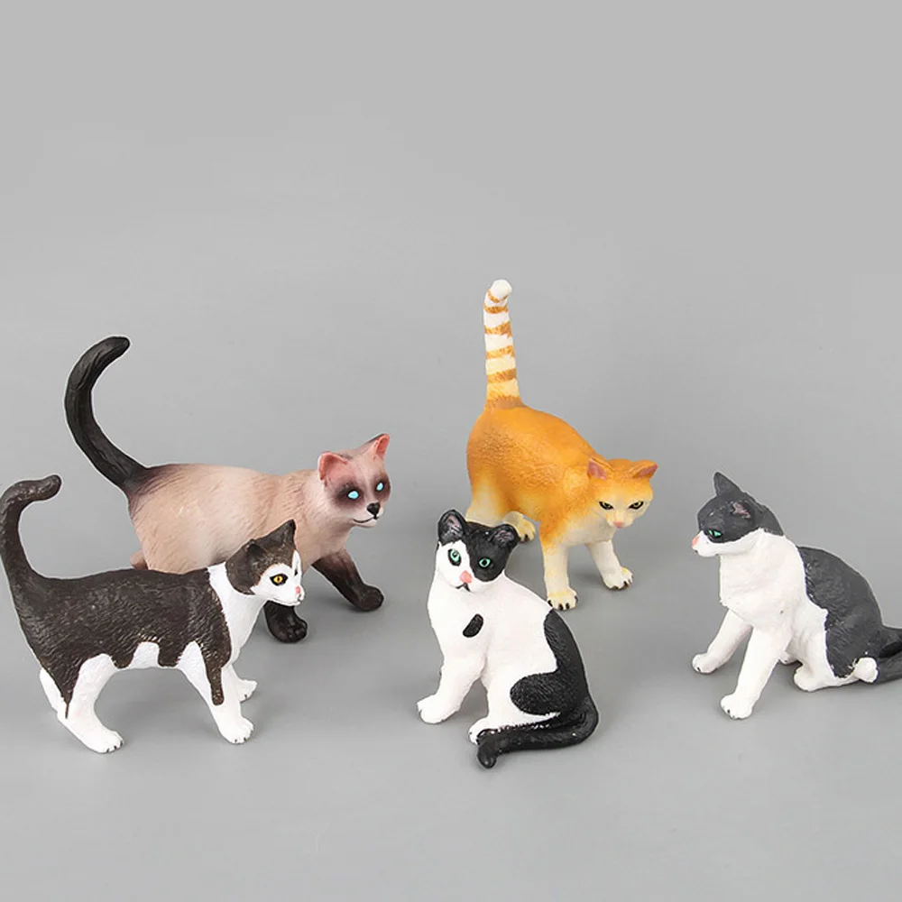 Mini Simulation Cat Animal Model Small Plastic Figures Home Decor Micro Landscape Figurine Decoration Gift for Kids Toy Statue Mini Simulation Cat Animal Model Small Plastic Figures Home Decor Micro Landscape Figurine Decoration Gift for Kids Toy Statue