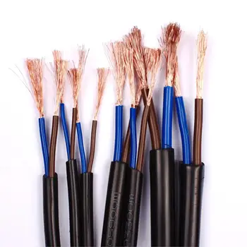 

Pure copper waterproof flexible cable RVV2*0.5mm2 multi-core control sheath power cord 100m/roll