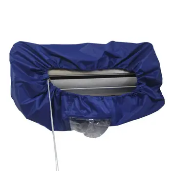 

Blue Air Conditioner Cover Cleaning Dust Washing Cover Clean Waterproof Protector