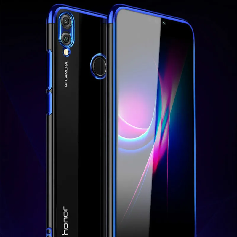 Чехол для Honor 8C с прозрачным покрытием Huawei P smart 2019 8X Lite MAX 8 9 10 7A Pro 7C RU мягкий
