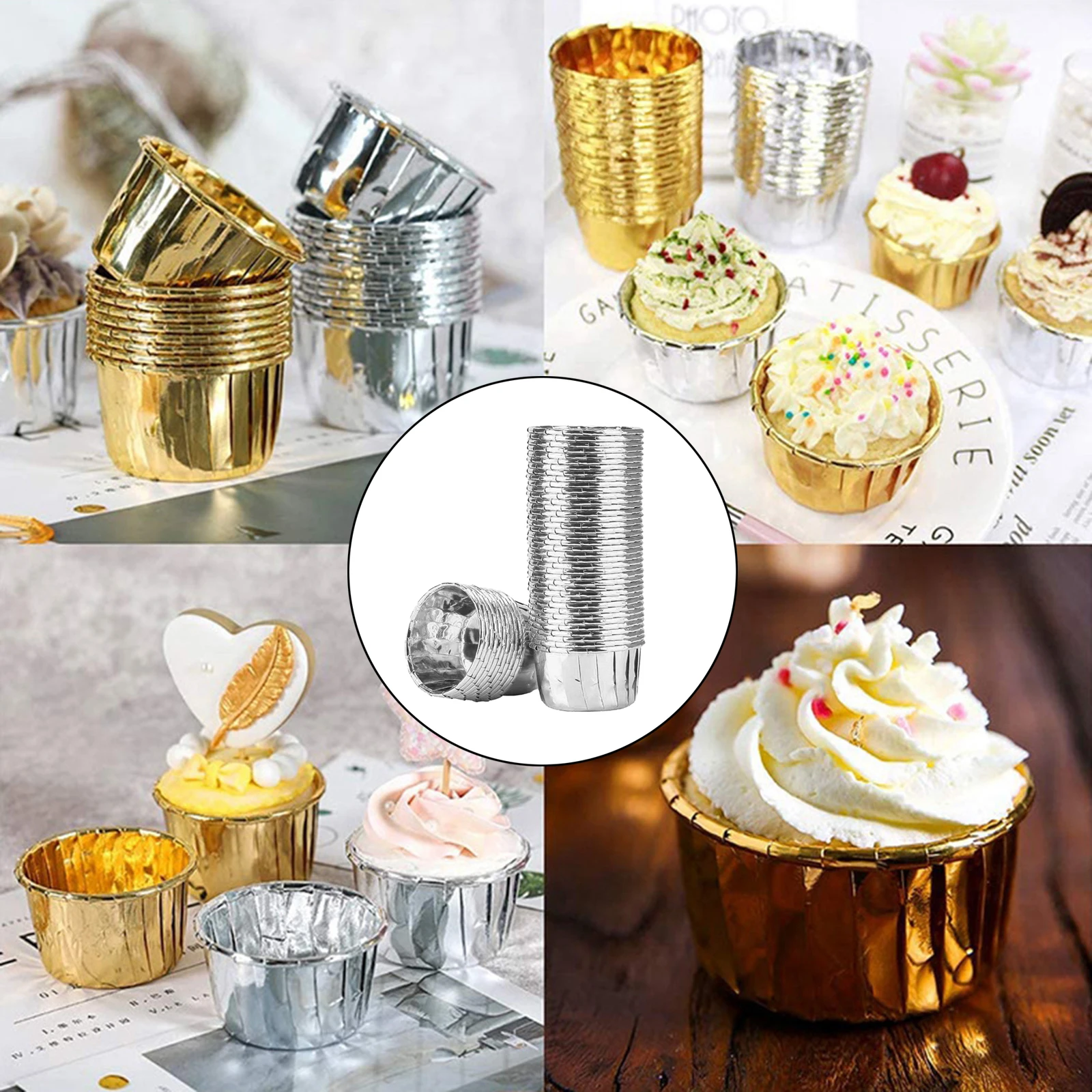 50pcs cupcake wrapper holder party supplies Cake cup wedding decoration kitchen baking tool supplies