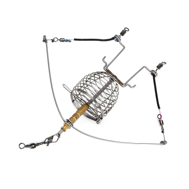 

Fishing Feeder Automatic Tackle Multi Functional Launcher Trap Spring Cage fishing-Hook Fishing Tools useful QW40