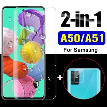 Закаленное стекло для samsung a50 2 в 1 Защита экрана galaxy a51 51a a 51 50 50a