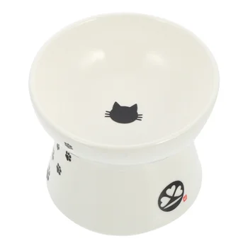 

1pc Ceramic Drinking Bowl Prime Convenient Durable Food Bowl Neck Protection Drinking Bowl for Pet Kitten