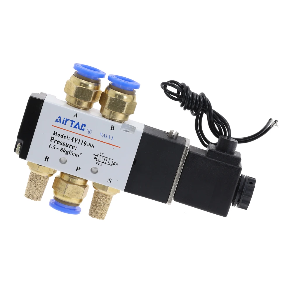 K25DH-10 H G3/8in Pneumatic Solenoid Valve 2-Position 5-Port Connection Single Electric Control AC110V 