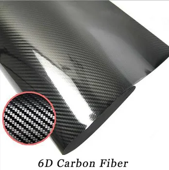 

20x50cm 6D High Glossy Carbon Fiber Vinyl Film Car Styling Wrap Motorcycle Car Styling Accessories Interior Protective Film