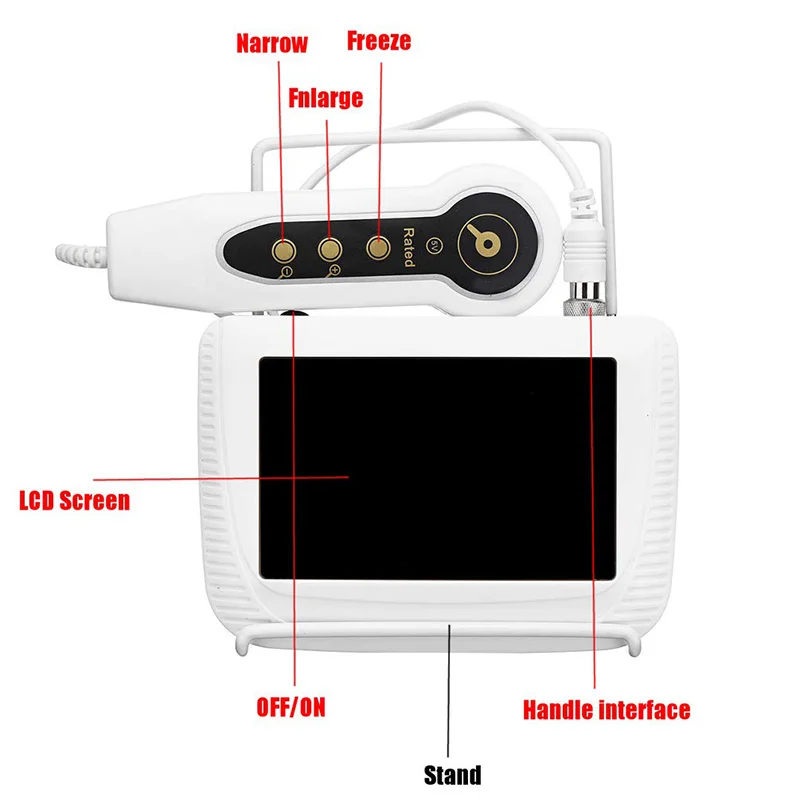 Skin Analyzer Testing Scanner 5inch Hair Scalp Hair Follicle Detector Skin Detector Moisture Tester for Beauty Salon 50X 200X