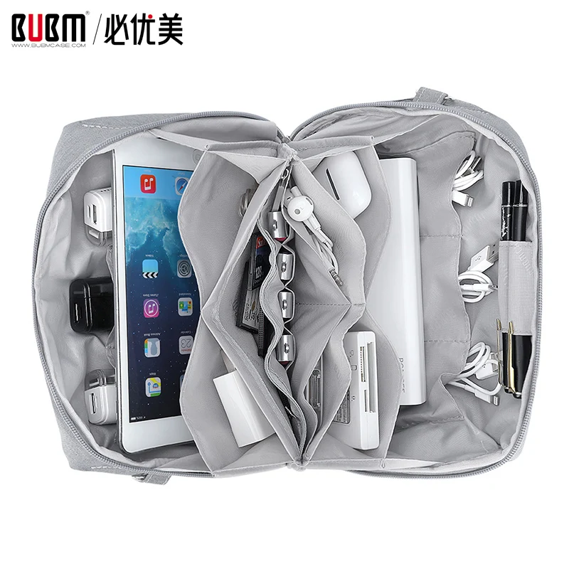 

BUBM multi-purpose travel organizer bag,Gadget Gear Organizer Hard drive Case Cosmetics Kit for 7.9'' Tablet with Shoulder Strap
