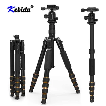 

Kebidu Portable Q666 Professional Travel Camera Tripod Monopod Aluminum Ball Head Compact For Digital SLR DSLR Camera New