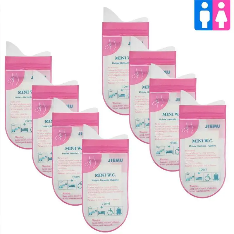 

8 Pcs 700ml Emergency Portable Car Urine Bag Vomit Bag Traffic Jams Mini WC Mobile Toilets Disposable Handy Unisex For Men Women