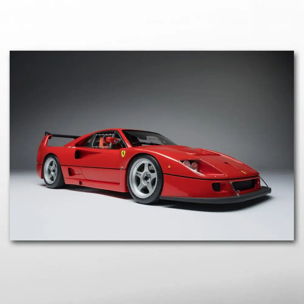 Красная Автомобильная Спортивная машинка Ferraris F40 постеры и принты суперкара