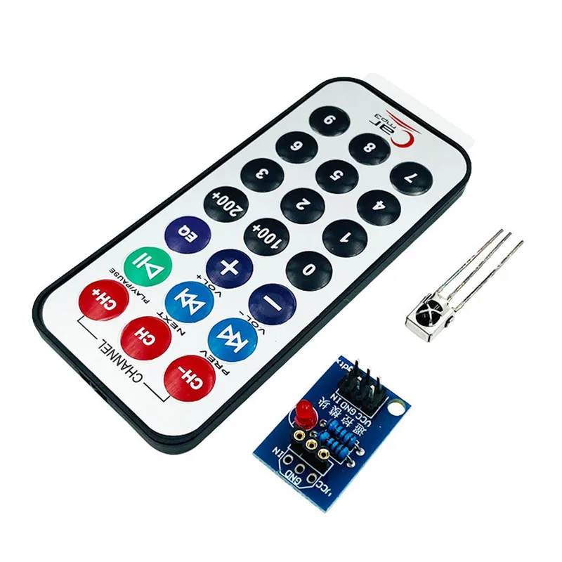 

3-piece single-chip microcomputer infrared remote control module + receiving head HX1838+NEC code