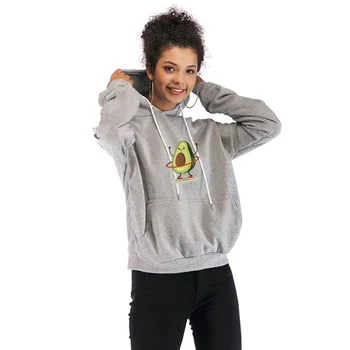 

Casual avocado hoodie ladies brand long sleeve warm hooded purple hooded coat casual pullover plus size sportswear