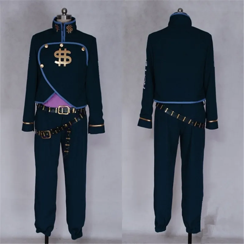 men size Классические брюки размеры аниме JoJo невероятное приключение Косплэй Nijimura Okuyasu карнавальый костюм для хеллоуина высокое качество форма, одежда для девочек, костюм - Цвет: men size