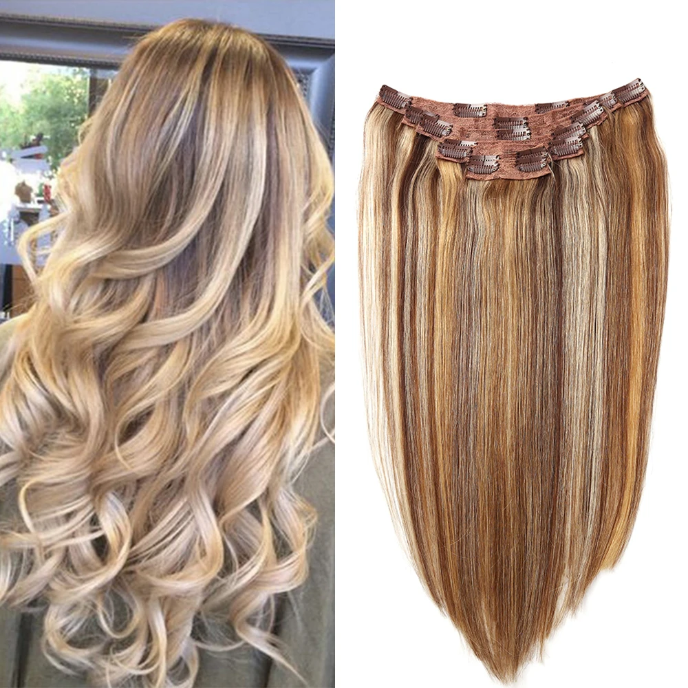 Sindra Человеческие волосы Remy для наращивания на заколках 14 " 24" 90 г 120 7 шт. прямые