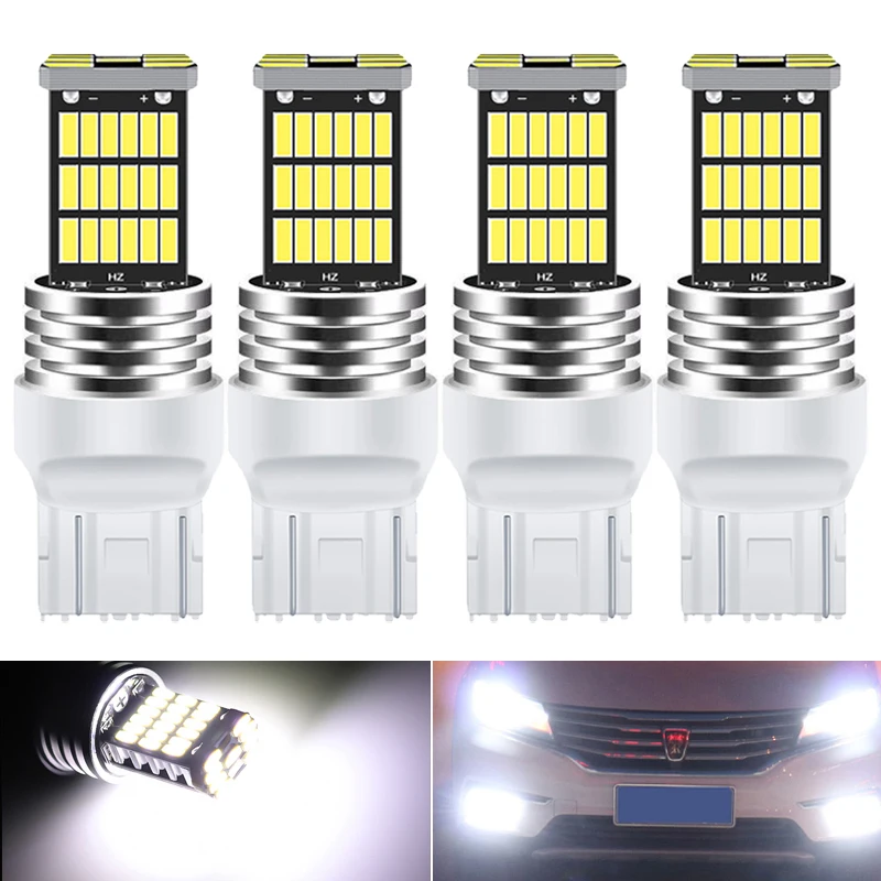 4x7443 T20 W21/5W светодиодные лампы для дневных ходовых огсветильник BMW E46 E36 E39 E60 E90 E91 E92