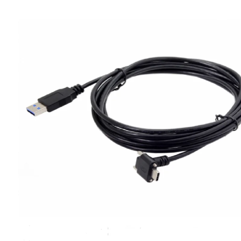 Вниз Вверх Угловой USB 3.0 Type-C двойной винт блокировки до стандартного USB3.0 кабель