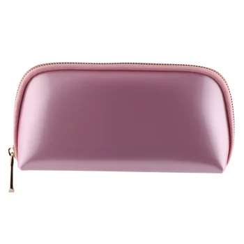 

1pc PVC Shell Storage Makeup Bag Travel Bag Toiletry Bag Large Cosmetic Makeup Travel Bag for Girls Women Ladies (Black)