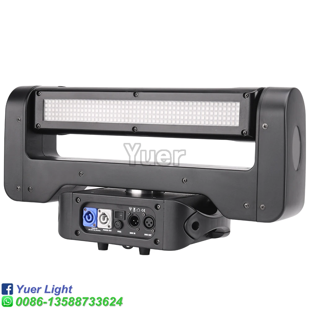 2Pcs/Lot High Quality DJ Disco Stage Rotation Moving Head Light 500X0.2W SMD 5050 RGB LED Double Strobe Light For Clube Party