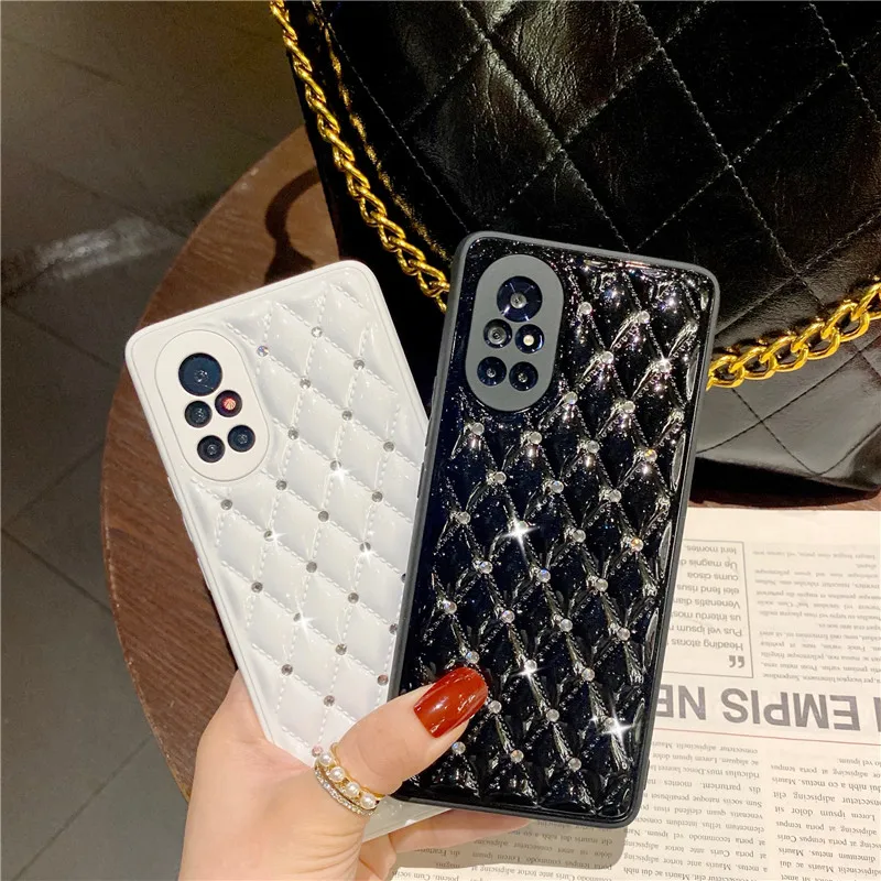 Блестящий чехол для телефона Huawei Nova 8 карамельных цветов Жесткий Мягкий бампер из