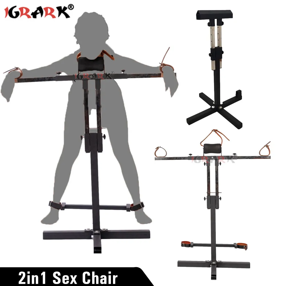 2in1 Multifunction SM Sex Furniture Sexule Position Love Chair Erotic BDSM Bondage Gear Restraint Sex Toys for Couples Two Adult