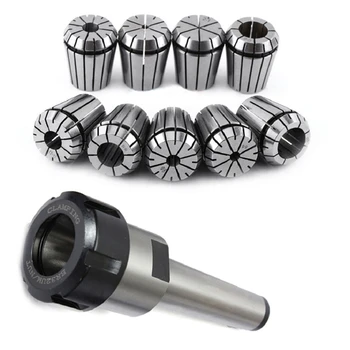 

10Pcs ER32 Spring Collets Set 2/4/6/8/10/12/16/18/20mm + MT3 M12 ER32 Collet Chuck Morse Taper Holder