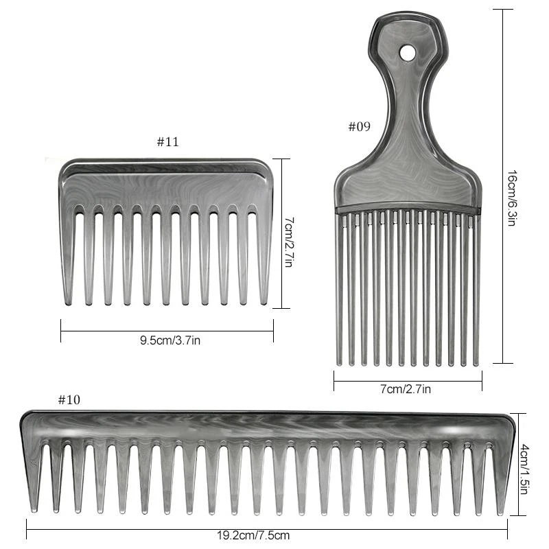 3 типа для мужчин ручка большой зуб расческа для кудрявых волос задняя головка для укладки бороды масло Расческа для мужчин парикмахерские Широкие зубы расческа