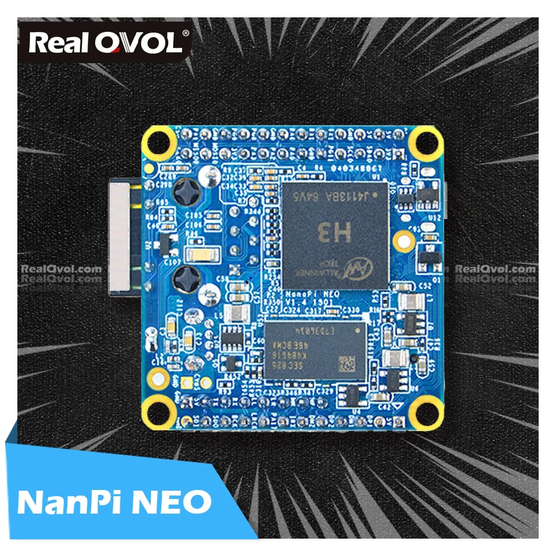 RealQvol FriendlyELEC NanoPi NEO LTS 256 МБ/512 Мб Allwinner H3 четырехъядерный Cortex A7 работает с Ubuntu core U boot