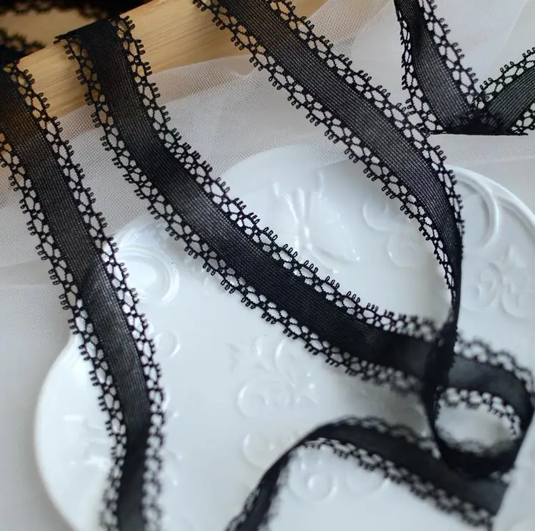 Handicrafts Embroidered Net Smooth Lace Trim Ribbon DIY Polyester Lace 2cm Width 5 Meters