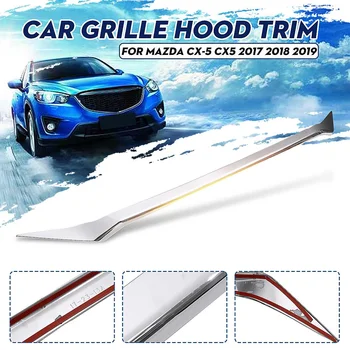 

ABS Front Grille Grill Engine Hood Bonnet Cover Chrome Trim Sticker Decoration Accessories For Mazda CX-5 CX5 2017 2018 2019