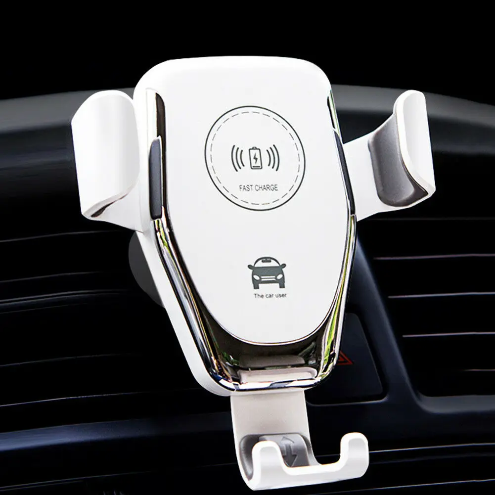 Fast Car Charging Qi Wireless Charger Pad Stand Dock For Samsung S8Plus S7 Note8 - Цвет: Белый
