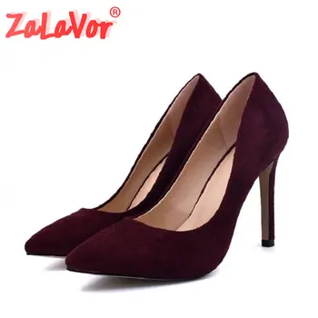 

ZALAVOR Sexy Women Pumps Fashion Solid Color Simple High Heel Shoes Women Pointed Toe Wedding Party Ladies Footwear Size 34-42